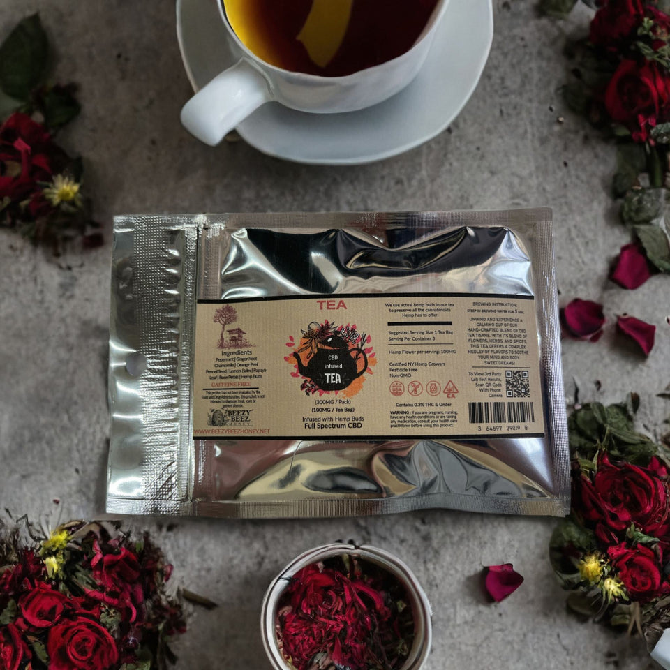 Hemp Extract Herbal Caffeine Free Tea